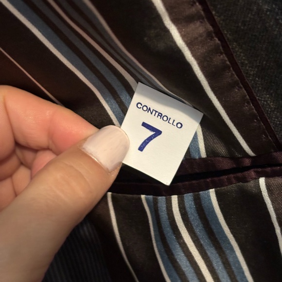 ETRO Milano Italian Wool, Silk/Cupro Lined Striped Designer Blazer - Picture 10 of 12